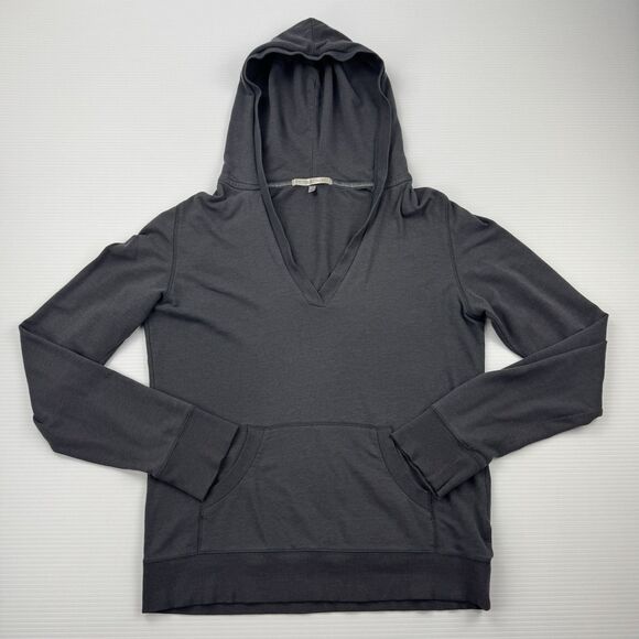 Victoria’s Secret Women’s Small Gray V-Neck Hoodie Pullover Kangaroo Pocket Y2K - Picture 2 of 11